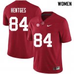 NCAA Women's Alabama Crimson Tide #84 Hale Hentges Stitched College Nike Authentic Crimson Football Jersey SX17O54VP